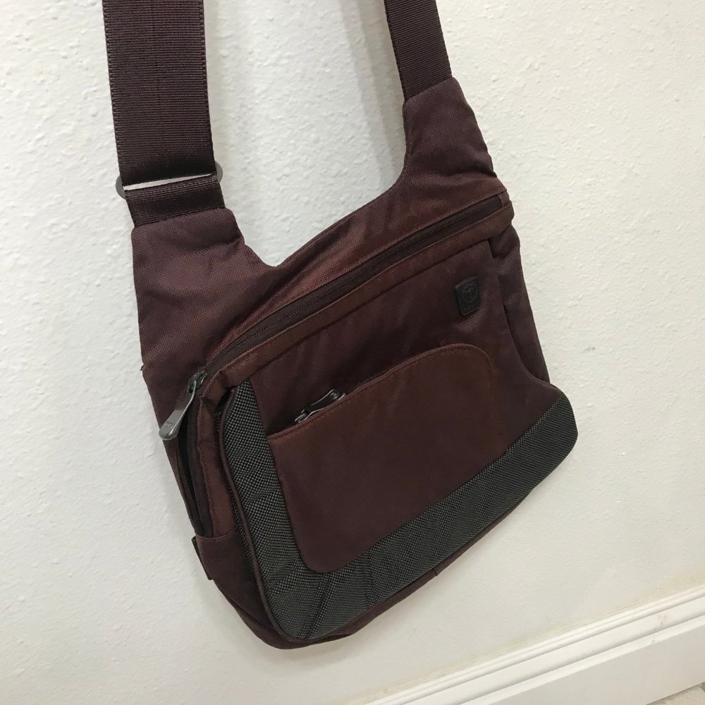 Maroon Tumi Crossbody Bag